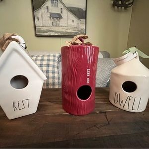 Rae Dunn bird houses